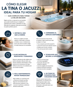 Lee más sobre el artículo Cómo elegir la tina o jacuzzi ideal para tu hogar: guía completa para tomar la mejor decisión